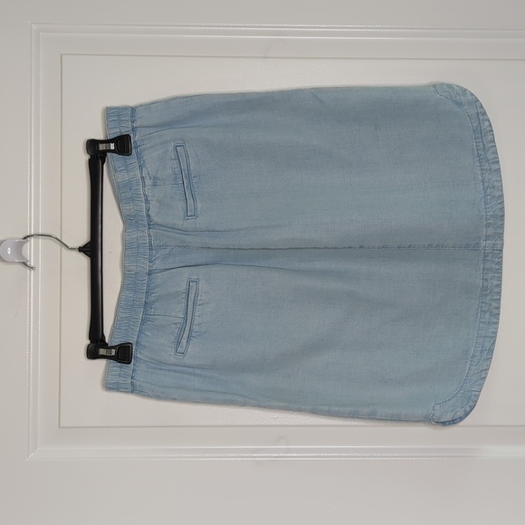 J. Jill Denim Tencel Skirt Light Blue Beach Spring Minimalist Oasis Wash Size XS - Picture 5 of 9